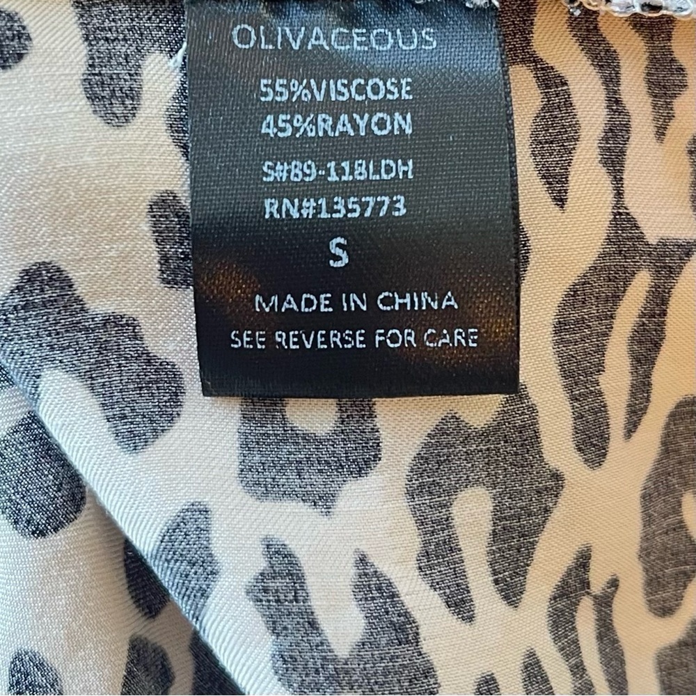 New Olivaceous Leopard Print Ruff Dress - Women's Size Small - Picture 12 of 13
